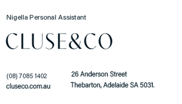 Nigella, Personal Assistant, Cluse and Co, nigella@cluseco.com.au, (08) 7085 1402, cluseco.com.au